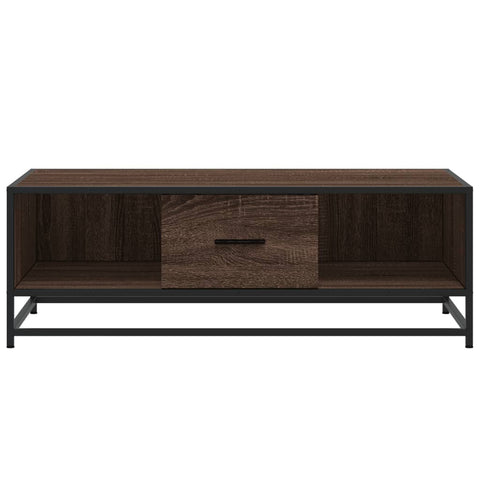 vidaXL Coffee Table Brown Oak 100x57x35 cm Engineered Wood and Metal
