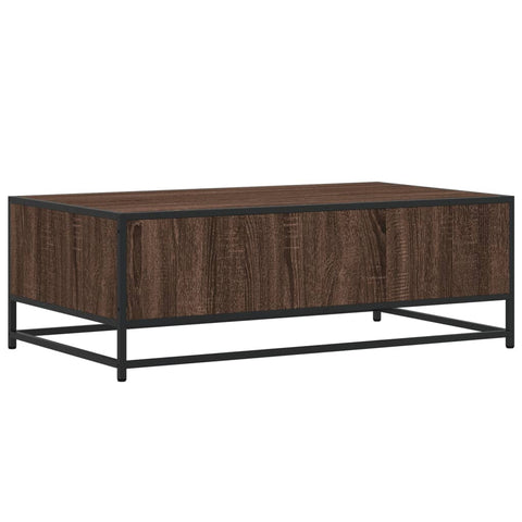 vidaXL Coffee Table Brown Oak 100x57x35 cm Engineered Wood and Metal