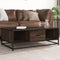 vidaXL Coffee Table Brown Oak 100x57x35 cm Engineered Wood and Metal