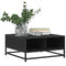 vidaXL Coffee Table Black 60.5x60.5x30 cm Engineered Wood and Metal