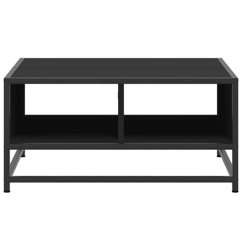 vidaXL Coffee Table Black 60.5x60.5x30 cm Engineered Wood and Metal