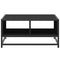 vidaXL Coffee Table Black 60.5x60.5x30 cm Engineered Wood and Metal