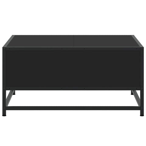 vidaXL Coffee Table Black 60.5x60.5x30 cm Engineered Wood and Metal