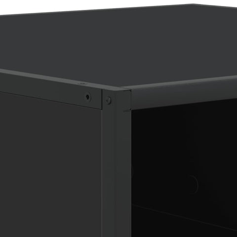vidaXL Coffee Table Black 60.5x60.5x30 cm Engineered Wood and Metal