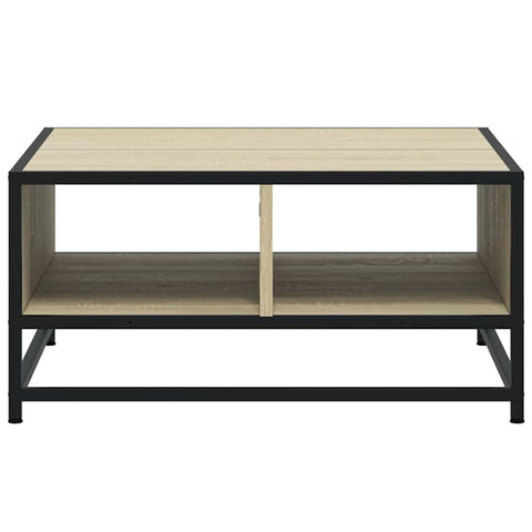 vidaXL Coffee Table Sonoma Oak 60.5x60.5x30 cm Engineered Wood and Metal
