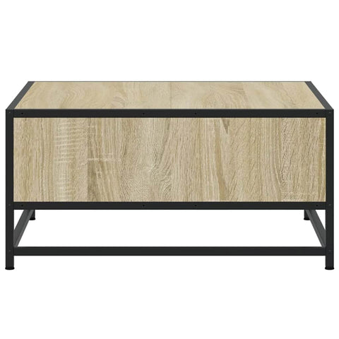 vidaXL Coffee Table Sonoma Oak 60.5x60.5x30 cm Engineered Wood and Metal