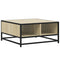 vidaXL Coffee Table Sonoma Oak 60.5x60.5x30 cm Engineered Wood and Metal
