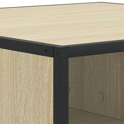vidaXL Coffee Table Sonoma Oak 60.5x60.5x30 cm Engineered Wood and Metal