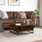 vidaXL Coffee Table Smoked Oak 60.5x60.5x30 cm Engineered Wood and Metal