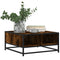 vidaXL Coffee Table Smoked Oak 60.5x60.5x30 cm Engineered Wood and Metal