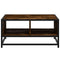 vidaXL Coffee Table Smoked Oak 60.5x60.5x30 cm Engineered Wood and Metal