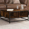 vidaXL Coffee Table Smoked Oak 60.5x60.5x30 cm Engineered Wood and Metal