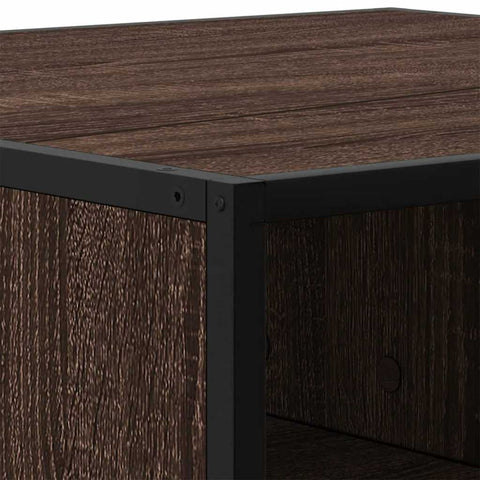 vidaXL Coffee Table Brown Oak 60.5x60.5x30 cm Engineered Wood and Metal