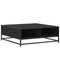 vidaXL Coffee Table Black 80x80x30 cm Engineered Wood and Metal