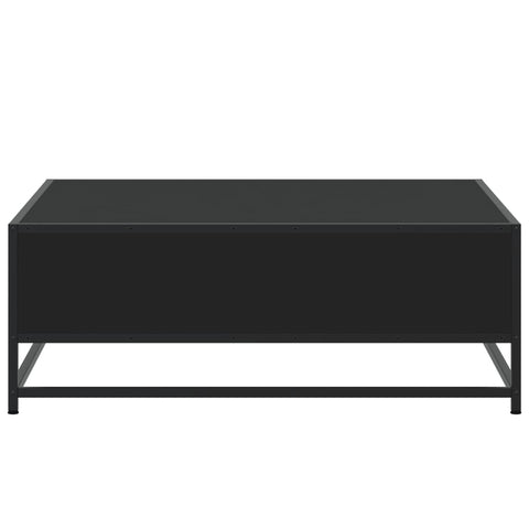 vidaXL Coffee Table Black 80x80x30 cm Engineered Wood and Metal