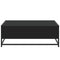 vidaXL Coffee Table Black 80x80x30 cm Engineered Wood and Metal