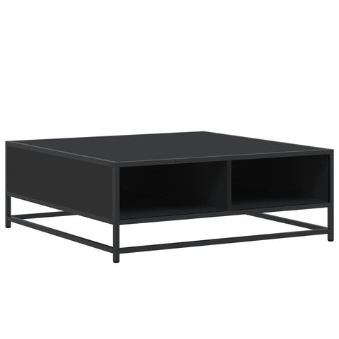 vidaXL Coffee Table Black 80x80x30 cm Engineered Wood and Metal