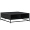 vidaXL Coffee Table Black 80x80x30 cm Engineered Wood and Metal