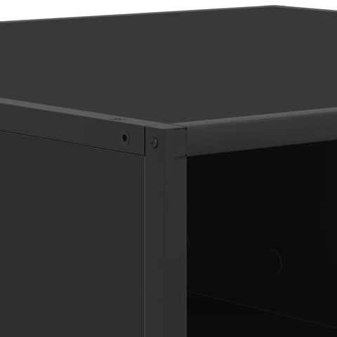 vidaXL Coffee Table Black 80x80x30 cm Engineered Wood and Metal
