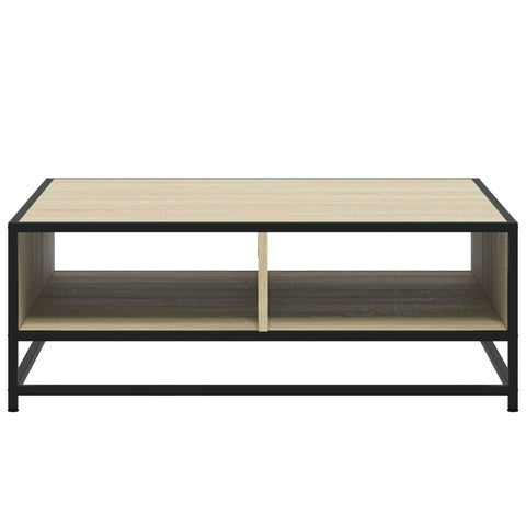 vidaXL Coffee Table Sonoma Oak 80x80x30 cm Engineered Wood and Metal