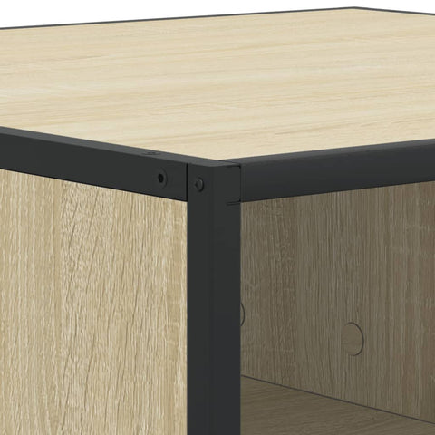 vidaXL Coffee Table Sonoma Oak 80x80x30 cm Engineered Wood and Metal