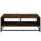 vidaXL Coffee Table Smoked Oak 80x80x30 cm Engineered Wood and Metal