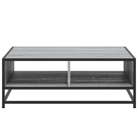 vidaXL Coffee Table Grey Sonoma 80x80x30 cm Engineered Wood and Metal