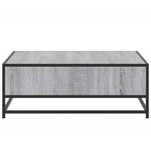 vidaXL Coffee Table Grey Sonoma 80x80x30 cm Engineered Wood and Metal