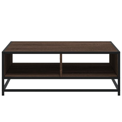 vidaXL Coffee Table Brown Oak 80x80x30 cm Engineered Wood and Metal