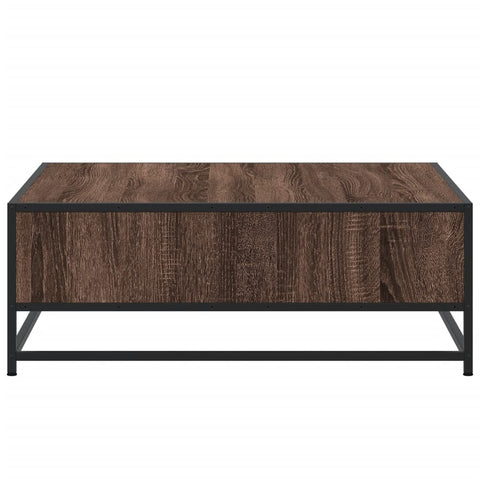 vidaXL Coffee Table Brown Oak 80x80x30 cm Engineered Wood and Metal