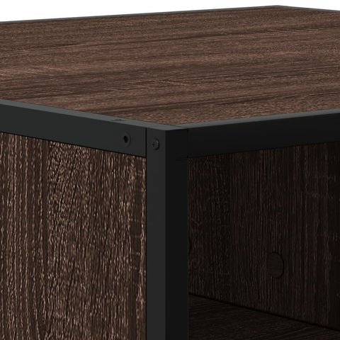 vidaXL Coffee Table Brown Oak 80x80x30 cm Engineered Wood and Metal