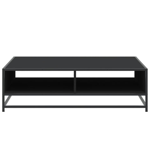 vidaXL Coffee Table Black 100x100x30 cm Engineered Wood and Metal