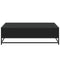 vidaXL Coffee Table Black 100x100x30 cm Engineered Wood and Metal