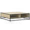 vidaXL Coffee Table Sonoma Oak 100x100x30 cm Engineered Wood and Metal