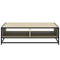 vidaXL Coffee Table Sonoma Oak 100x100x30 cm Engineered Wood and Metal
