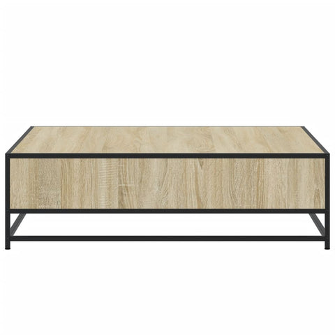 vidaXL Coffee Table Sonoma Oak 100x100x30 cm Engineered Wood and Metal