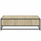 vidaXL Coffee Table Sonoma Oak 100x100x30 cm Engineered Wood and Metal