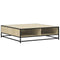 vidaXL Coffee Table Sonoma Oak 100x100x30 cm Engineered Wood and Metal