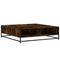 vidaXL Coffee Table Smoked Oak 100x100x30 cm Engineered Wood and Metal
