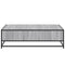 vidaXL Coffee Table Grey Sonoma 100x100x30 cm Engineered Wood and Metal