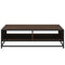 vidaXL Coffee Table Brown Oak 100x100x30 cm Engineered Wood and Metal