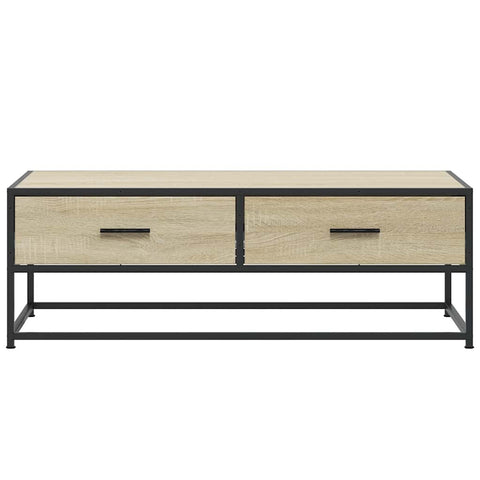 vidaXL Coffee Table Sonoma Oak 100x50x35 cm Engineered Wood and Metal