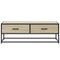 vidaXL Coffee Table Sonoma Oak 100x50x35 cm Engineered Wood and Metal
