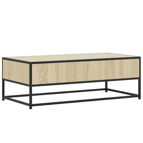 vidaXL Coffee Table Sonoma Oak 100x50x35 cm Engineered Wood and Metal