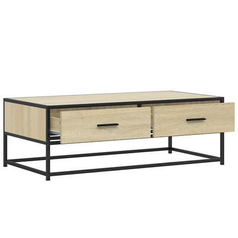 vidaXL Coffee Table Sonoma Oak 100x50x35 cm Engineered Wood and Metal