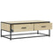 vidaXL Coffee Table Sonoma Oak 100x50x35 cm Engineered Wood and Metal