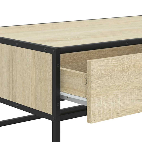 vidaXL Coffee Table Sonoma Oak 100x50x35 cm Engineered Wood and Metal