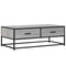 vidaXL Coffee Table Grey Sonoma 100x50x35 cm Engineered Wood and Metal