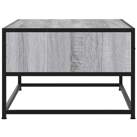 vidaXL Coffee Table Grey Sonoma 100x50x35 cm Engineered Wood and Metal