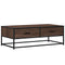 vidaXL Coffee Table Brown Oak 100x50x35 cm Engineered Wood and Metal